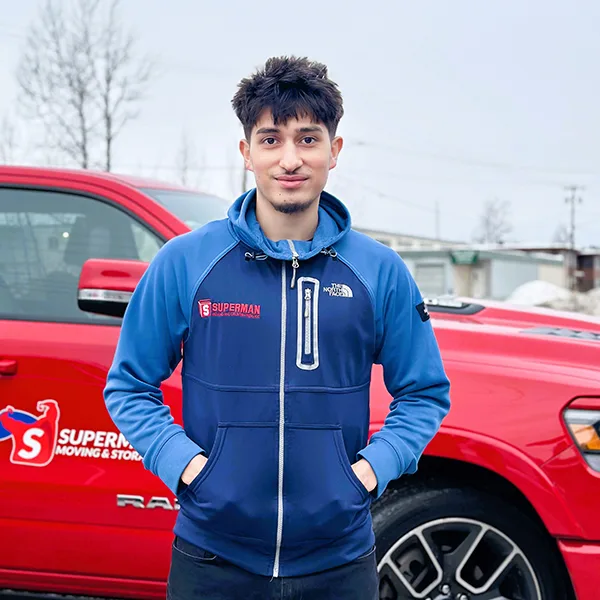 Superman Moving Two-Tone Blue Zip-Up (North Face)